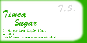 timea sugar business card