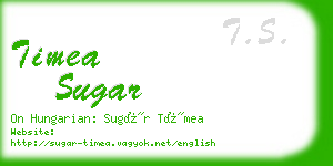 timea sugar business card